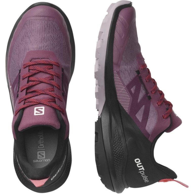 Fuchsia / Black Salomon Outpulse GTX Women's Hiking Shoes | IE ND5169